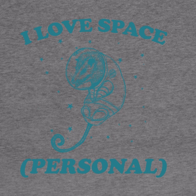 i love space ( personal ) - Retro Cartoon T Shirt, Possum Meme by CamavIngora